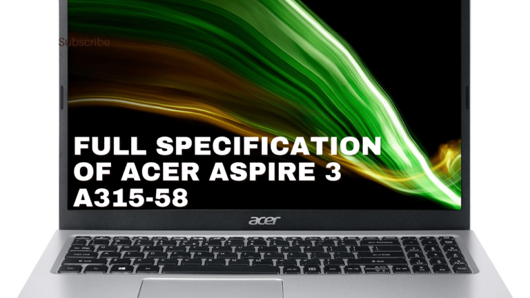 Full Specification Of Acer Aspire 3 A315-58